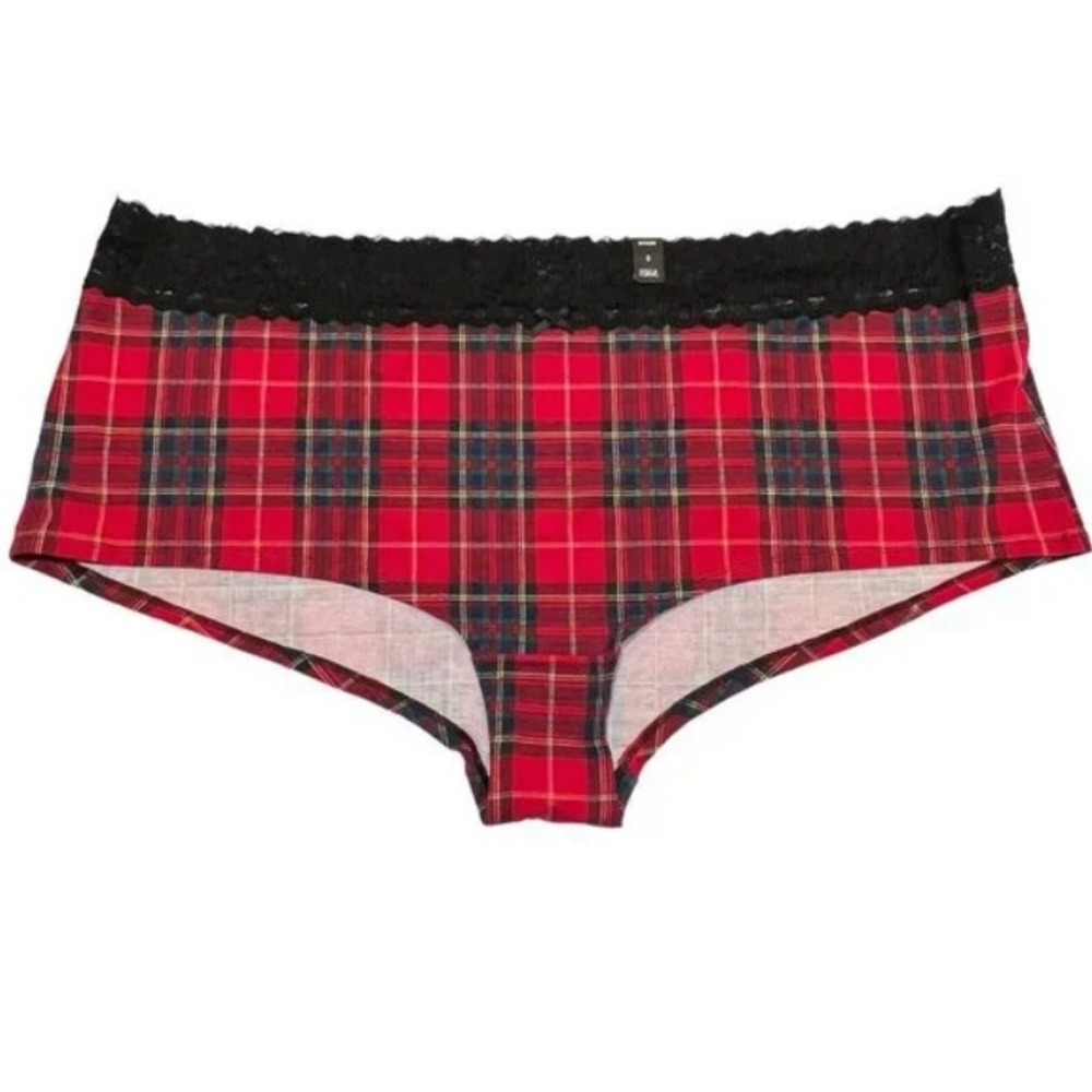 Torrid Women's Cotton Mid Rise Boyshort Lace Trim Panty Size 00 M‎